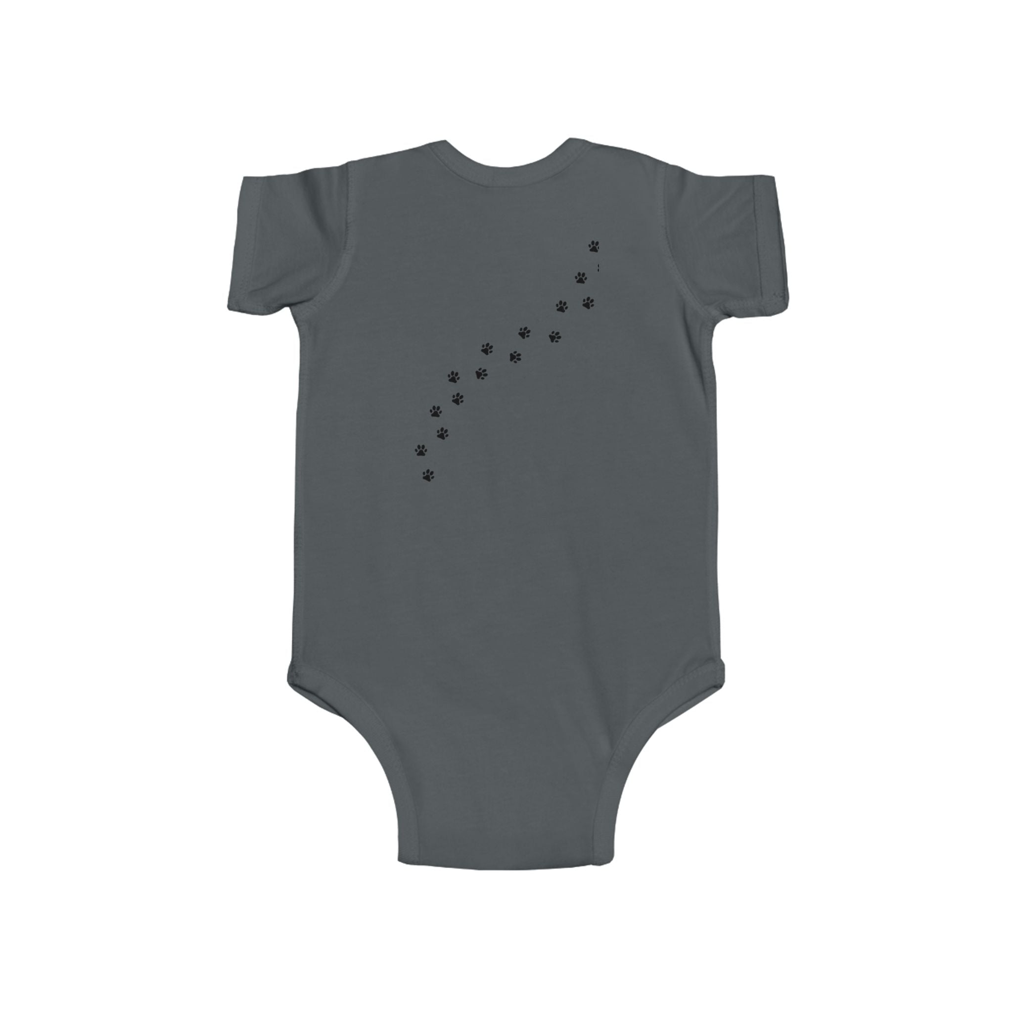 Baby Onesie Bodysuit - "Best Friends" Cute Girl & Puppy Onesie with Paw Print Back - Sizes NB to 24mos