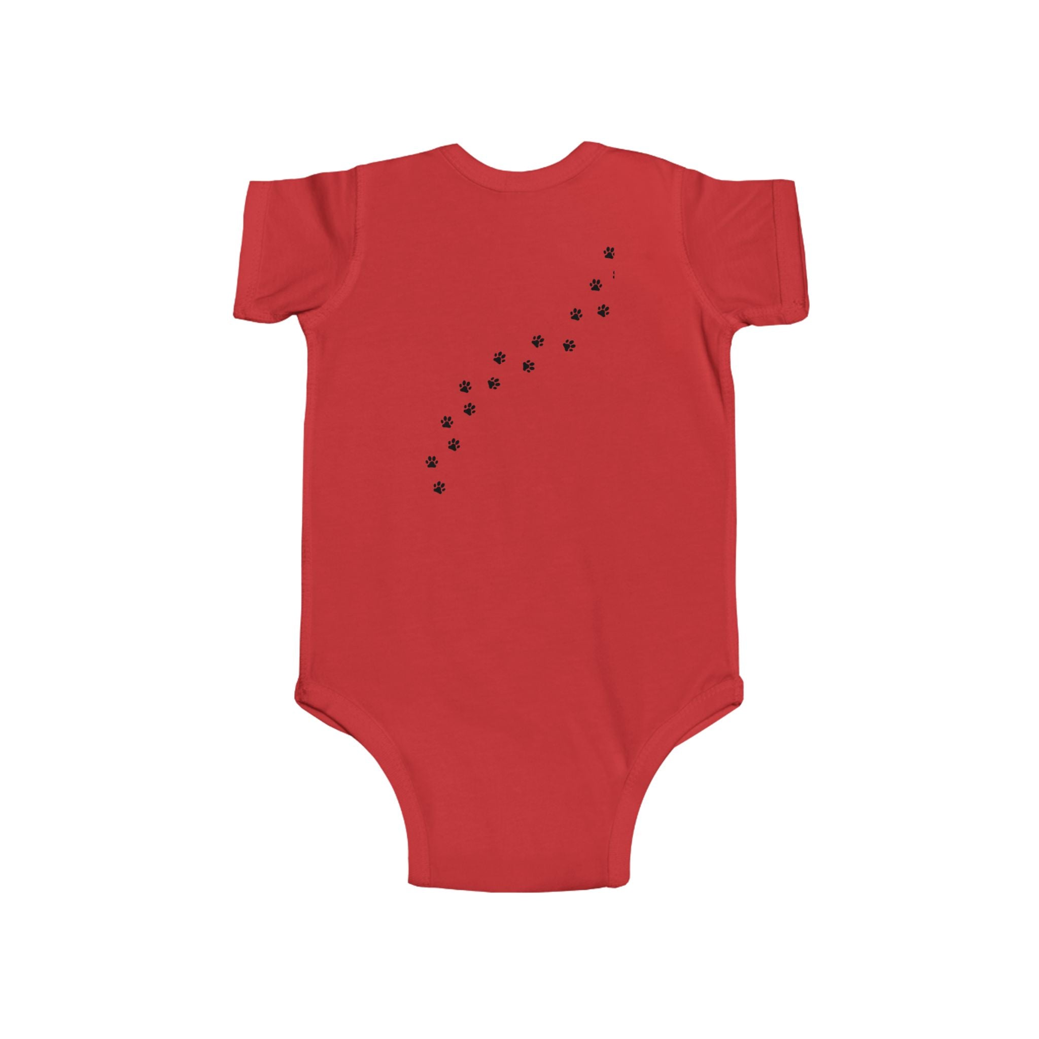 Baby Onesie Bodysuit - "Best Friends" Cute Girl & Puppy Onesie with Paw Print Back - Sizes NB to 24mos