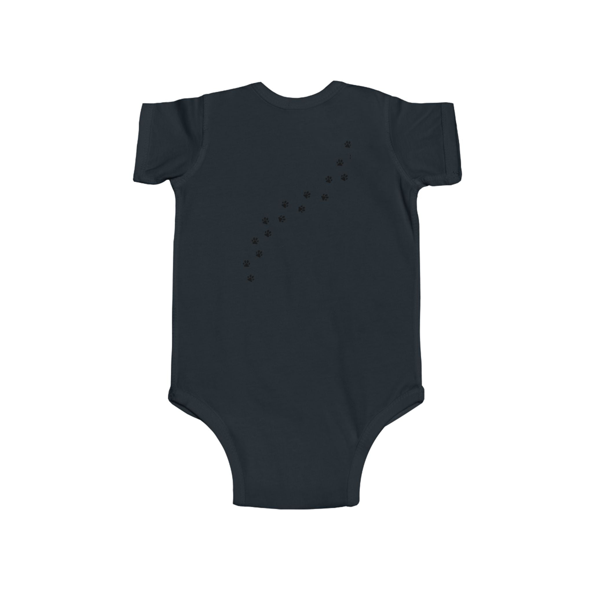Baby Onesie Bodysuit - "Best Friends" Cute Girl & Puppy Onesie with Paw Print Back - Sizes NB to 24mos