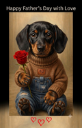 Happy Father's Day Dachshund Printable Card